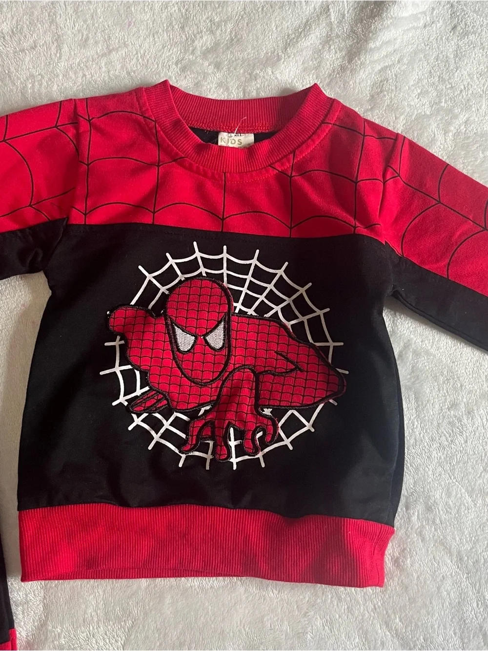 Kids Tales Spiderman Kids Jogger Set Sleeveless Hoodie Sweatshirt Joggers 9~12M
